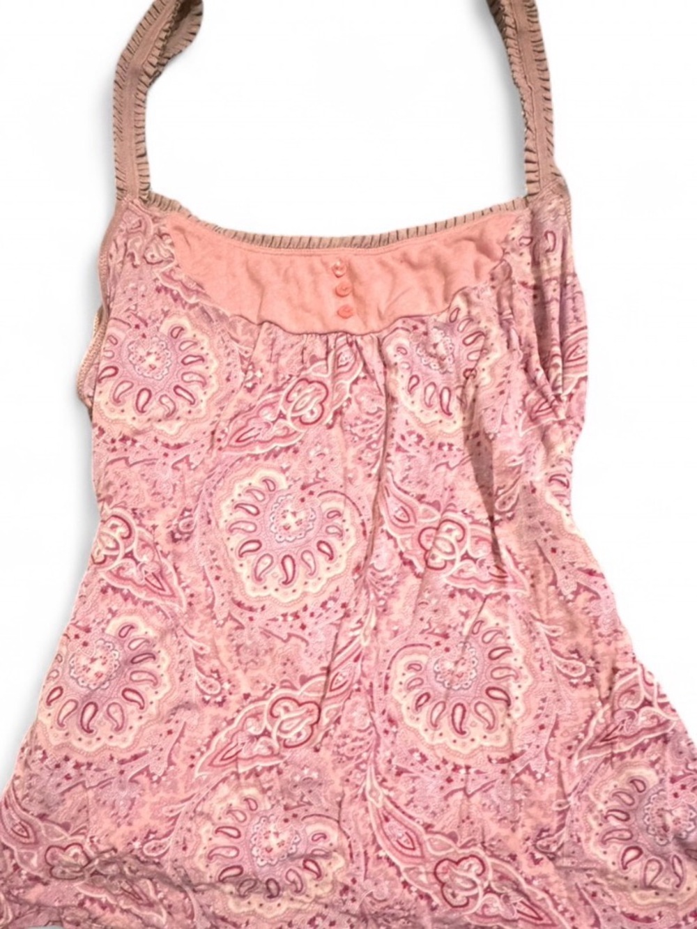 Vintage Gap Pink Paisley Ruffle Y2K/Coquette Style Cami